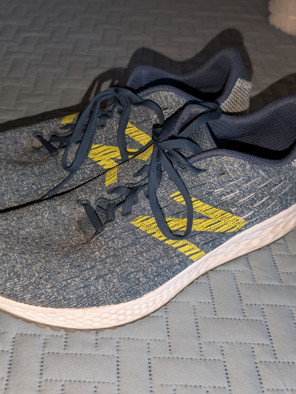 New Balance Fresh Foam Men's Navy and Yellow Performance Running Shoes